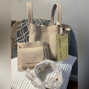 Songmont medium song bag in ivory with detachable wallet